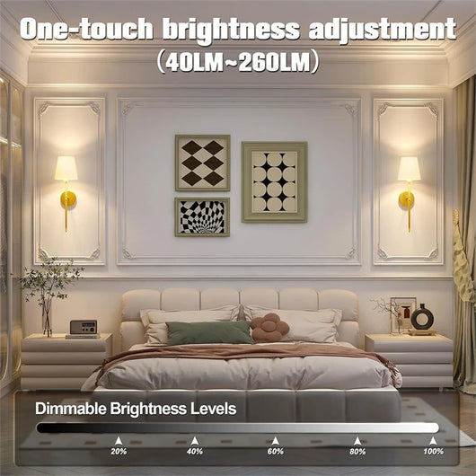 Wireless Wall Sconce with Remote (2 Pack)