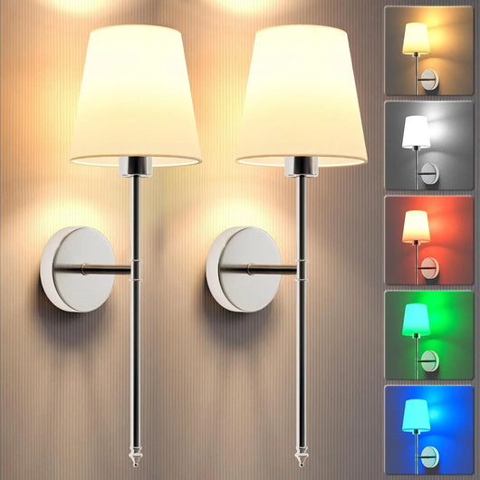Wireless Wall Sconce with Remote (2 Pack)