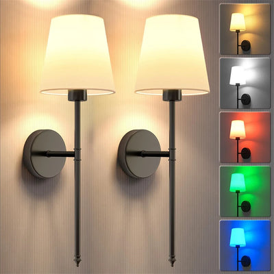 Wireless Wall Sconce with Remote (2 Pack)