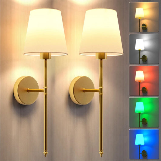 Wireless Wall Sconce with Remote (2 Pack)